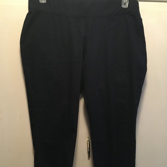 Old Navy Dark Blue Side Zip Crop Pants - Picture 2 of 10